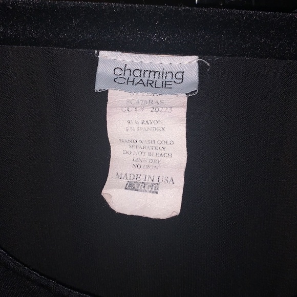 Charming Charlie black high-low sleeveless top - Picture 2 of 3